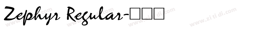 Zephyr Regular字体转换